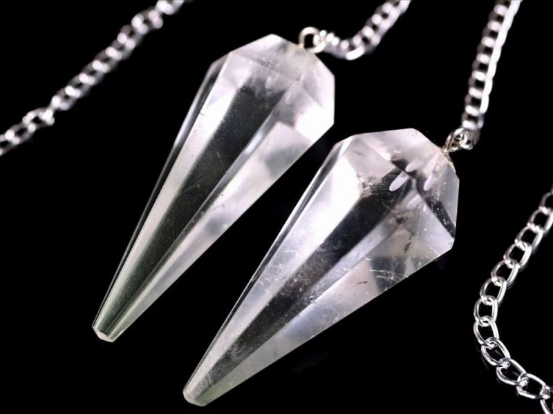 ヒマラヤ水晶 6面カット ペンデュラム 縦約35mm-45mm 1個売り ダウジングの必需品 霊山ヒマラヤ山脈産水晶使用 浄化力の強い希少水晶 ヒマラヤ山脈産