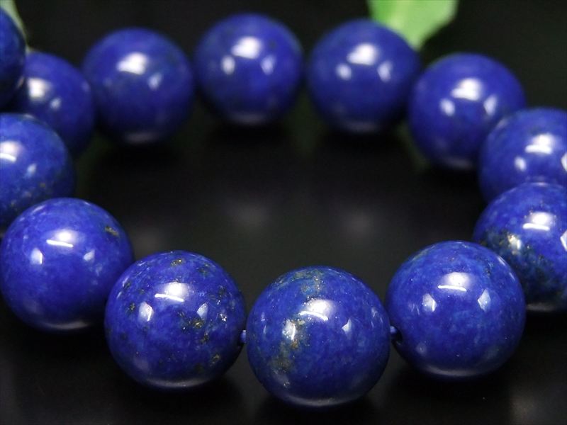 4A ラピスラズリ 瑠璃 ブレスレット 8.5mm-9.5mm×21珠 9月12月の誕生石 聖なる石 瑠璃と黄鉄鉱の絶妙バランス 瑠璃色つやつや光沢 一点物 アフガニスタン産