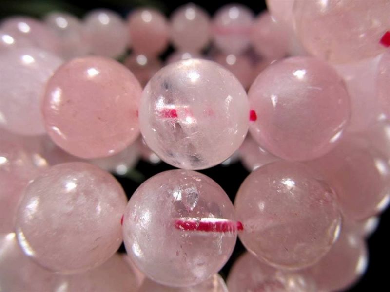 華やかピンクカラー モルガナイト ピンクアクアマリン ブレスレット 9mm-9.5mm×21珠前後 可憐なピンク 『清純・愛情・優美』の象徴 ブラジル産