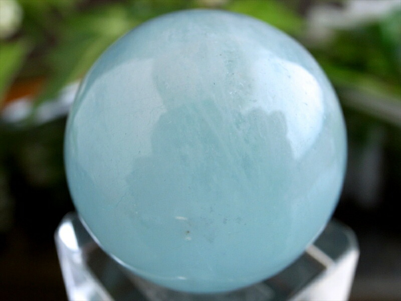 高品質 潤いたっぷり アクアマリン 丸玉 台座付 直径25mm 重さ22g 3月の誕生石 海の守護石 美しい若さと幸せな喜びの象徴 夏色のスフィア ブラジル産