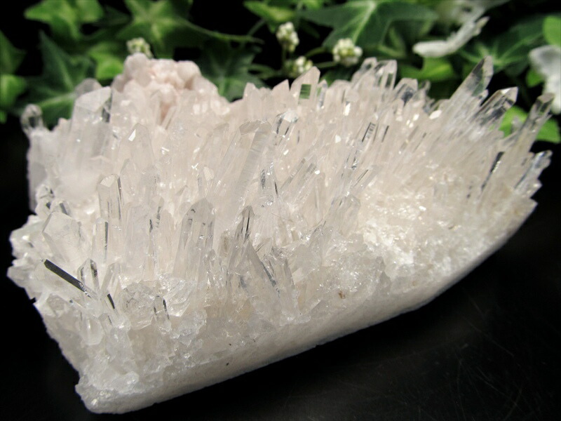 4A 四川省産 水晶 クラスター 最大幅110mm 重さ421g 透明 超人気針状群生 浄化 1点もの 四川省産 パワーストーン 天然石