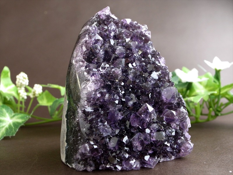 3A アメジスト クラスター スタンドタイプ 高さ70mm 重さ233g 美結晶 愛の守護石 浄化やインテリアに 紫水晶 天然石 1点物 ウルグアイ産 パワーストーン