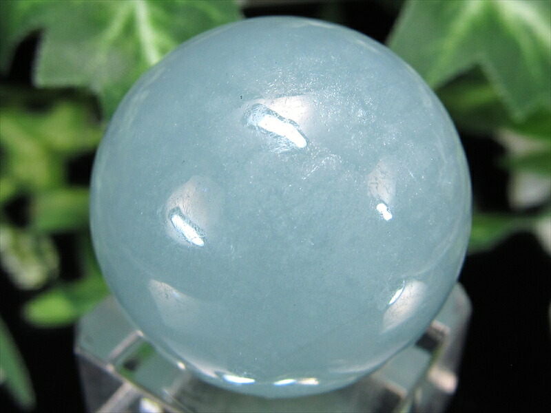 高品質 潤いたっぷり 濃いめ アクアマリン 丸玉 台座付 直径26mm 重さ24.2g 3月の誕生石 海の守護石 美しい若さと幸せな喜びの象徴 夏色のスフィア