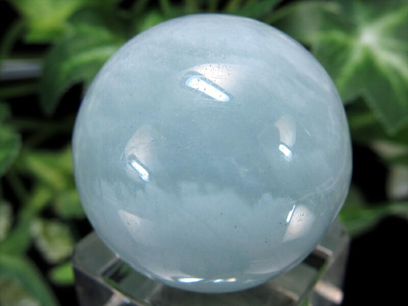高品質 潤いたっぷり アクアマリン 丸玉 台座付 直径27mm 重さ27.7g 3月の誕生石 海の守護石 美しい若さと幸せな喜びの象徴 夏色のスフィア ブラジル産
