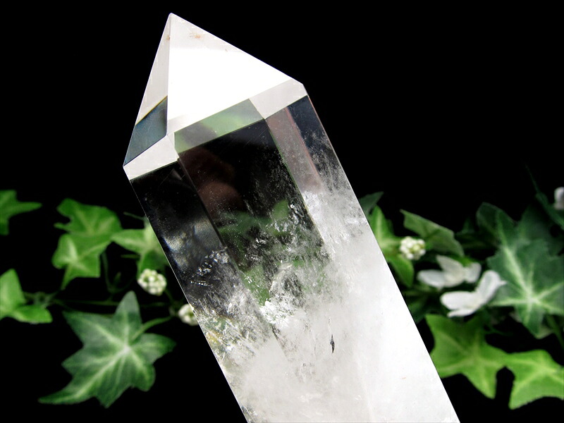 水晶 ポイント 六角柱 置物 高さ145mm 重さ303g 極上超透明 水晶 クリスタル 水晶ポイント 浄化 インテリア 一点もの ブラジル産 パワーストーン 天然石