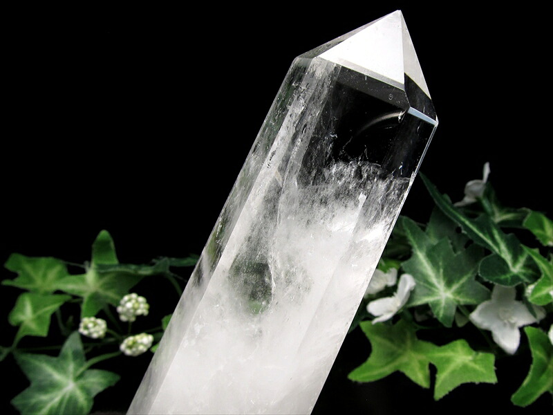 水晶 ポイント 六角柱 置物 高さ169mm 重さ341g 極上超透明 水晶 クリスタル 水晶ポイント 浄化 インテリア 一点もの ブラジル産 パワーストーン 天然石