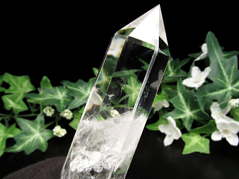 水晶 ポイント 六角柱 置物 高さ150mm 重さ226g 極上超透明 水晶 クリスタル 水晶ポイント 浄化 インテリア 一点もの ブラジル産 パワーストーン 天然石