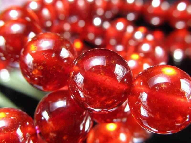 AA+ オレンジ ガーネット ヘソナイト ガーネット ブレスレット 7.5mm-8mm×24珠前後 華やかオレンジ 艶感抜群 歴史上最も古い宝石のひとつ 努力を実らせる石