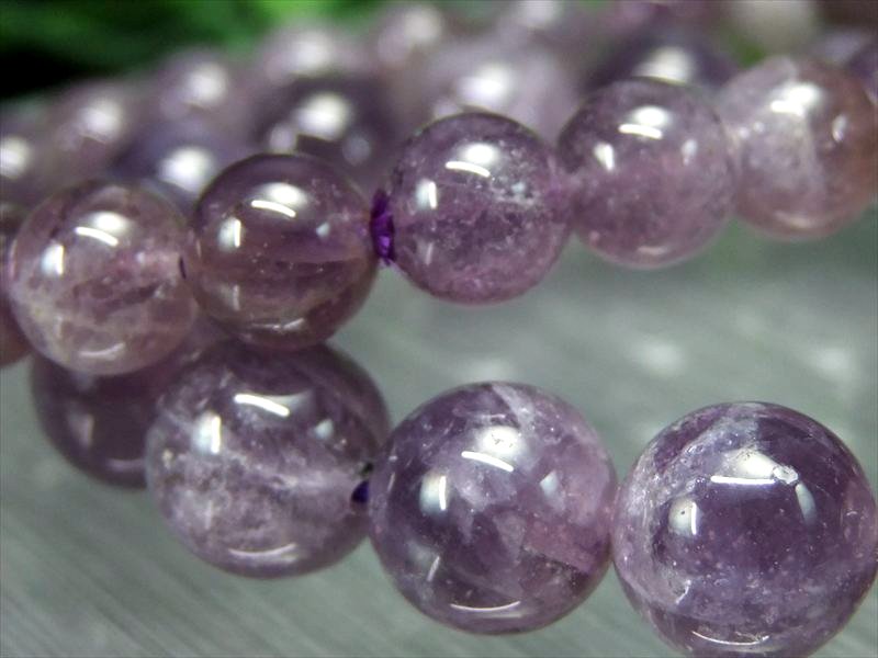 2A マリアライト ブレスレット 8mm-8.5mm×23珠 パープルスキャポライト 心を癒やす 慈愛のパワー 癒し 精神安定 リラックス パキスタン産 パワーストーン