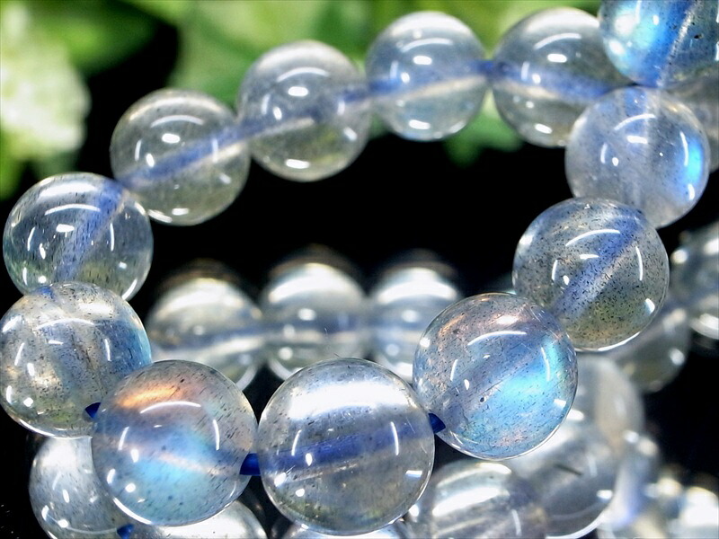 3A + ラブラドライト ブレスレット 7mm-7.5mm×26珠 スペクトロライト 濃い ブルーシラー 信念を貫く力 一点もの マダガスカル産 パワーストーン 天然石