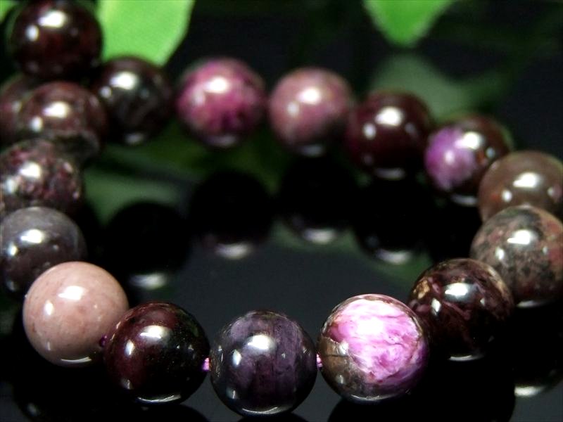 店頭展示中 夜のように深い ミッドナイトカラー 4A MIX スギライト ブレスレット 7.5mm-8mm×24珠 つやつや 激レア限定入荷 一点もの 南アフリカ産 bl-p-g