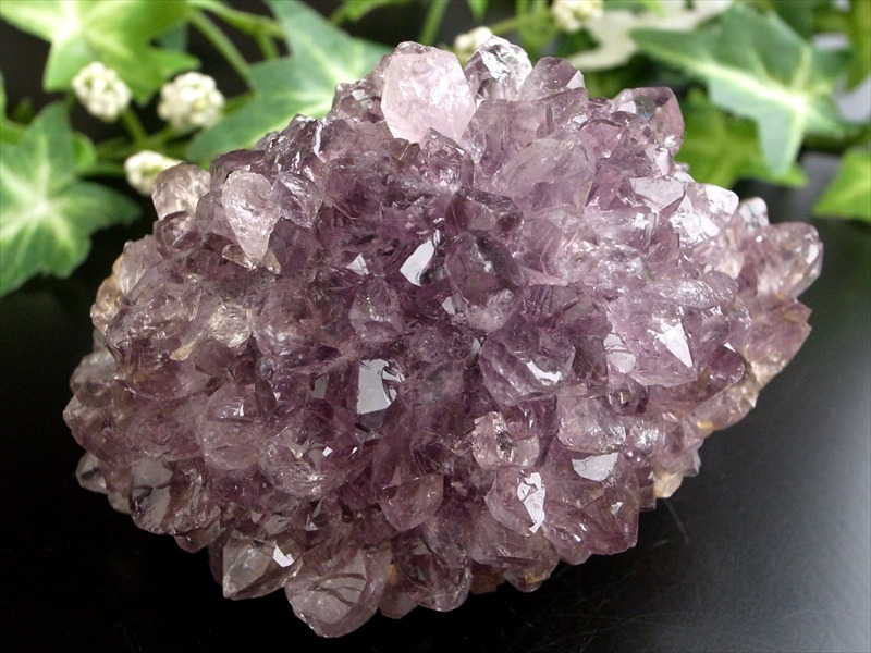 これぞ 花咲き 5A フラワー アメジスト クラスター 最大幅約80mm 重さ230g 美結晶 愛の守護石 紫水晶 天然石 1点物 ブラジル 産 パワーストーン 天然石