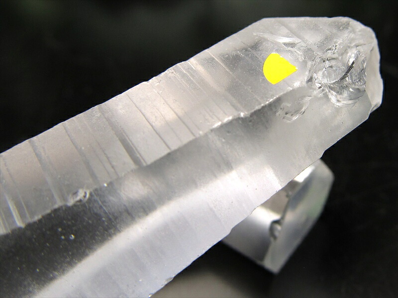 溶け跡くっきり 雷水晶 レムリアン シード クリスタル 単結晶 ライトニング 幅58mm 重さ26.8g コレクター品 レムリアン の 雷電水晶 ブラジル