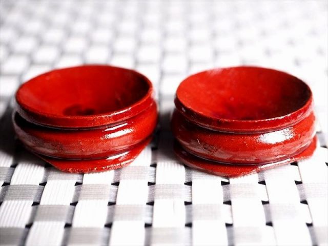 激安 Sサイズ 丸玉用 木製台座 直径約25mm-30mm×高さ約12mm 1個