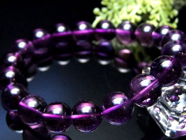 希少ウルグアイ産 5A アメジスト(紫水晶)ブレスレット 約10mm
