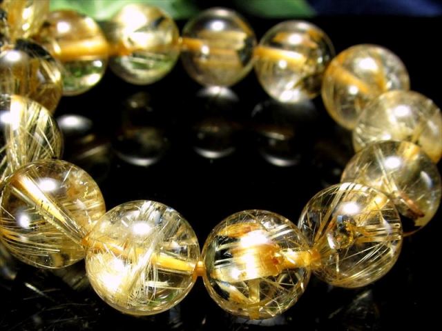 希少な母岩入り 4A 母岩ヘマタイト付き 太陽タイチン ゴールドルチル 