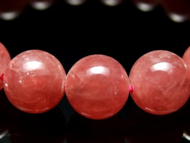 ほぼ5Aの美品 濃いピンク 4A+ インカローズ ブレスレット 10mm-10.5mm  