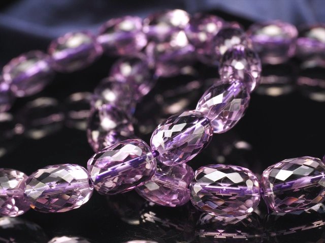 ＊フィー＊アメジスト宝石カット　水晶　ブレスレット 楽天市場】ピンクアメジスト ブレスレット 8x5mm カット SA