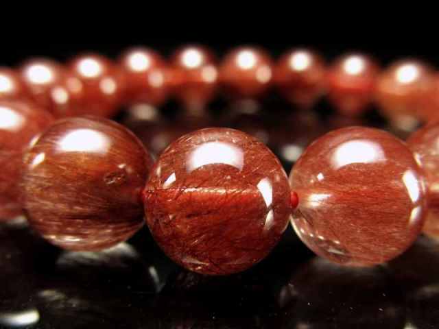 濃厚 4A レッドルチルクォーツ ブレスレット 10mm-10.5mm×19珠