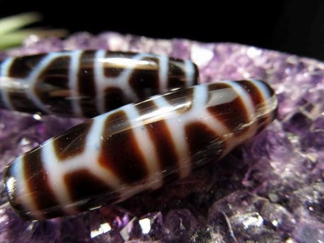 A至純天珠 亀甲長寿天珠 きっこうちょうじゅてんじゅ サイズ:約38mm