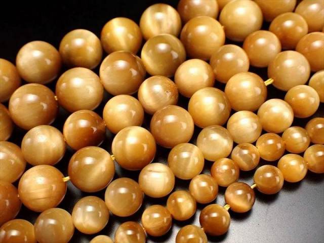 upd 激安宣言 3A 約6mm珠 極上ゴールデンタイガーアイ 一連 約37-39cm 