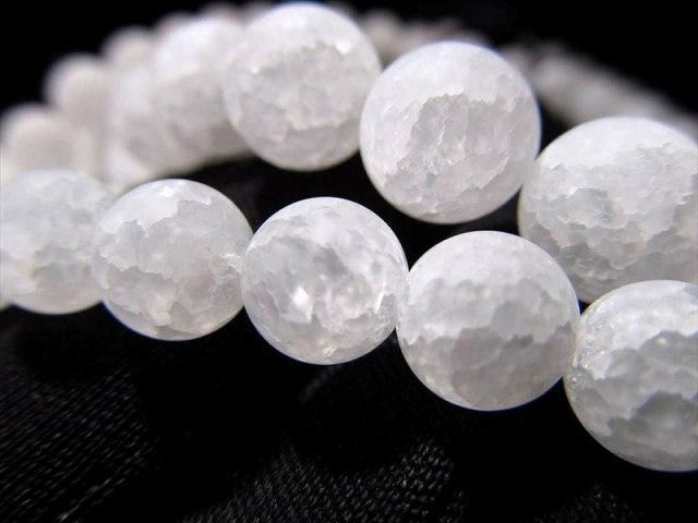 激安宣言 つや消しマット 約12mm珠 レインボー水晶(爆裂水晶