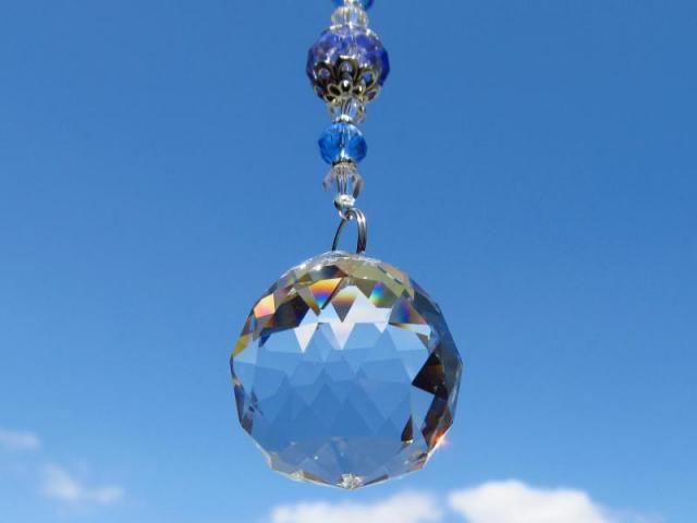 ツリーオブライフ サンキャッチャー 全長約42cm クリスタルガラス 約