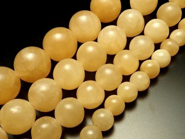 激安宣言 約12mm珠 アラゴナイト 一連 一連 約37-39cm 天然石 パーツ ビーズ 1連破格 メキシコ産 geki rn-s パワーストーン 天然石