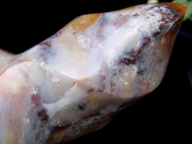 激レア オーシャンジャスパー ツイスト 置物 高さ163mm 重さ1000g 芸術的な模様と色彩 自然が作り出す大胆なペインティング マダガスカル産