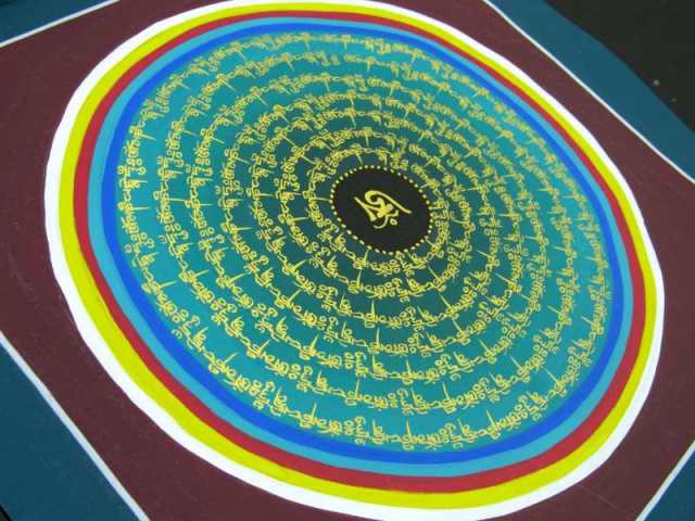 天珠/曼荼羅/仏画（タンカ）の通販・販売 チベット専門店 【蒙根】 朱肉 チベット曼荼羅 黒