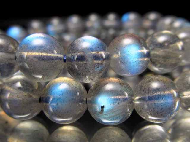 いろいろな色なシラー レインボーラブラドライト ブレスレット 7mm-7.5