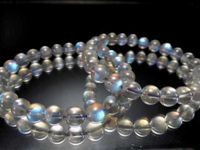 レア品　希少　超大玉　美シラー　天然石ラブラドライト約19.9㍉　ブレスレット いろいろな色なシラー レインボーラブラドライト ブレスレット