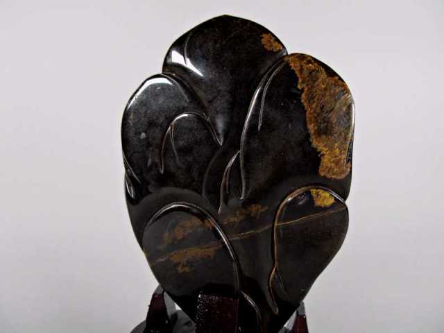 高品質 ／ 存在感抜群 】アメジスト 龍神彫り置物 一刀彫 木製専用台座