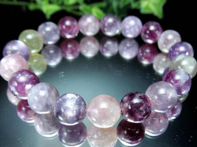 キラキラミックス MIX レピドライトシリカ ブレスレット 10mm-10.5mm