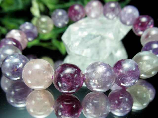 キラキラミックス MIX レピドライトシリカ ブレスレット 10mm-10.5mm