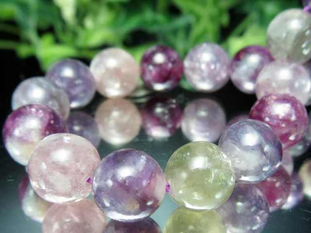 キラキラミックス MIX レピドライトシリカ ブレスレット 10mm-10.5mm