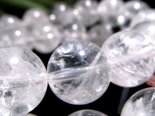 激安特価 スノーホワイトクリスタル 白水晶 ブレスレット 約8.5mm-9mm