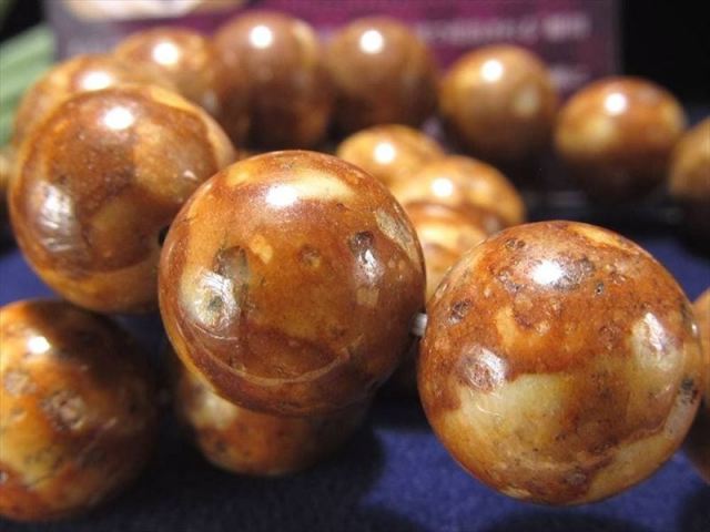 巨珠 姫川薬石 ブレスレット 15.5mm-16mm×14珠前後 火山が生んだ国産天然石 天然ラジウム鉱石 証明書付属 新潟県産 パワーストーン 天然石