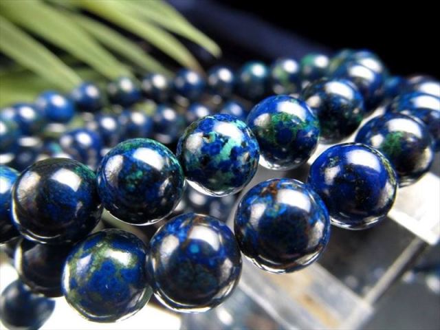 アズライトマラカイト アズロマラカイト ブレスレット 10.5mm-11mm×19