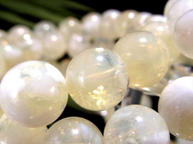 激レア シトリン バーントホワイトゾーンクォーツブレスレット 11mm