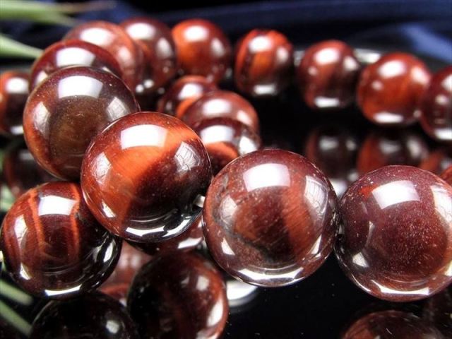 レッドタイガーアイ ブレスレット 11.5mm-12mm×17珠前後 深みのある
