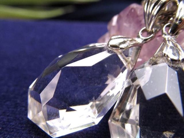 アモルファス水晶ペンダントヘッド 天然水晶 スターカット ペンダントトップ 14mm #T6914 - プレミアム