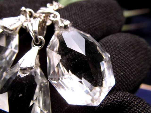 水晶 キラキラカット 水晶カット ペンダントトップ 石サイズ縦約20mm