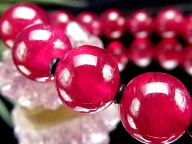 天然石ルビーブレス約13㎜大玉（新品未使用）高品質「宝石の女王」一点限濃いピンク 宝石の女王◇ルビー◇指輪（リング） 天然石ルビーブレス約13㎜大玉