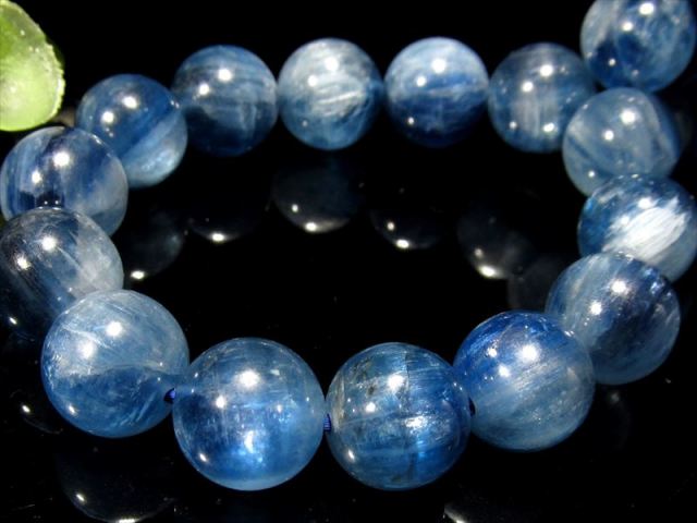 3A+ キャッツアイ効果有り カイヤナイト ブレスレット 9.5mm-10mm×20珠 