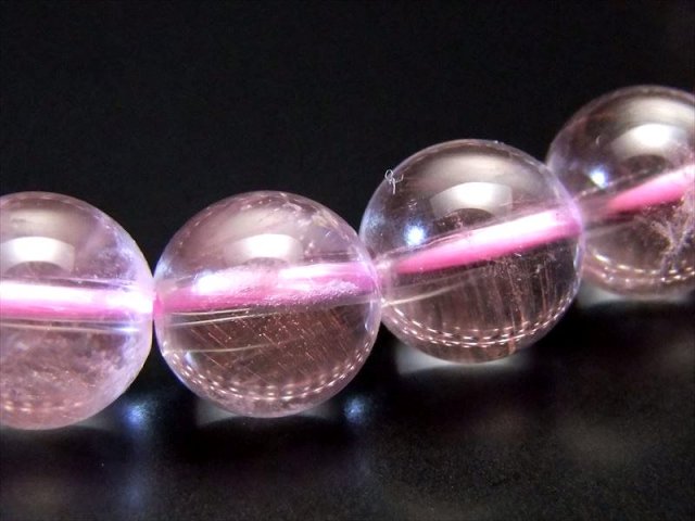 激レア S級 ピンクエンジェルラダークォーツブレスレット 8mm-8.5mm×24  