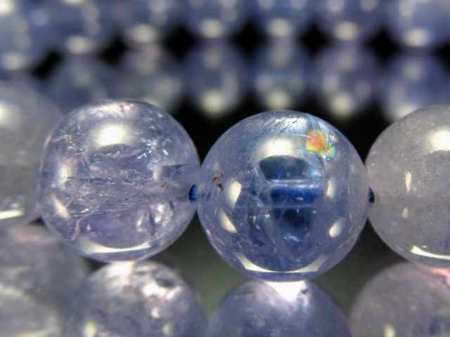 過去最高品質 S級 宝石質 タンザナイト ブレスレット 9.5mm-10mm