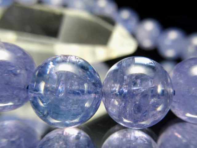 宝石質 いいっ 氷種 タンザナイト ブレスレット 7.3g