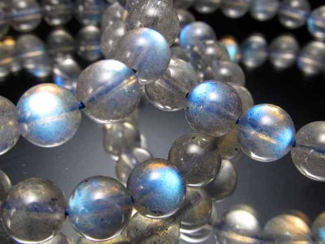 いろいろな色なシラー レインボーラブラドライト ブレスレット 7.5mm 