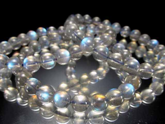 いろいろな色なシラー レインボーラブラドライト ブレスレット 7.5mm 